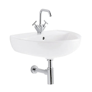 Lavabo Geberit Colibrì 60 cm monoforo sospeso bianco lucido Geberit
