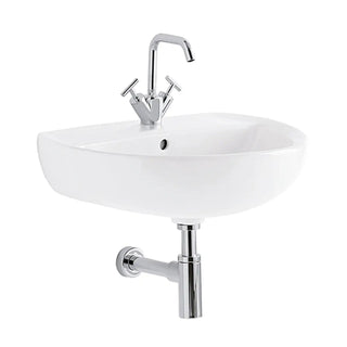 Lavabo Geberit Colibrì 60 cm monoforo sospeso bianco lucido Geberit