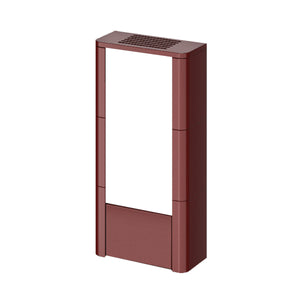 Rivestimento in maiolica colore rosso per stufa a pellet Idro River CADEL