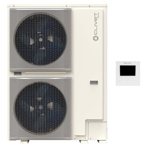 Pompa di calore aria acqua Clivet Edge EVO 2.0 EXC 22 kW inverter WiFi A+++ - MONOBLOCCO TRIFASE