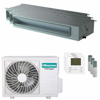 Condizionatore Hisense Canalizzabile ADT trial split 9000+9000+18000 BTU inverter A++  unità esterna 7 kW Hisense