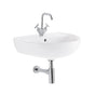Lavabo Geberit Colibrì 55 cm monoforo sospeso bianco lucido Geberit