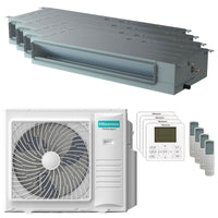 Condizionatore Hisense Canalizzabile ADT quadri split 12000+12000+12000+18000 BTU inverter A++  unità esterna 10 kW