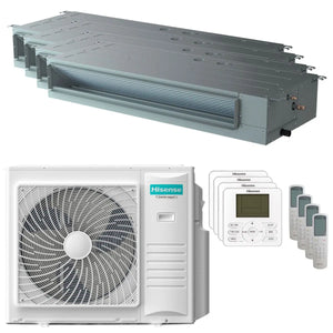 Condizionatore Hisense Canalizzabile ADT quadri split 9000+12000+12000+18000 BTU inverter A++  unità esterna 10 kW Hisense