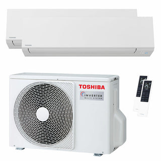 Condizionatore Toshiba SHORAI Edge White dual split 5000+16000 BTU inverter A++ wifi unità esterna 5.2 kW Toshiba