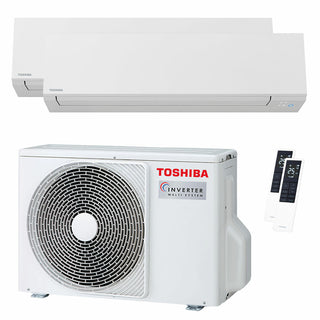 Condizionatore Toshiba SHORAI Edge White dual split 9000+9000 BTU inverter A++ wifi unità esterna 5.2 kW