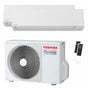 Condizionatore Toshiba SHORAI Edge White dual split 5000+16000 BTU inverter A++ wifi unità esterna 5.2 kW
