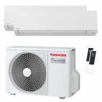 Condizionatore Toshiba SHORAI Edge White dual split 12000+12000 BTU inverter A++ wifi unità esterna 5.2 kW Toshiba