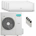 Condizionatore Hisense Hi-Comfort 2025 quadri split 7000+9000+9000+24000 BTU inverter wifi unità esterna 12.5 kW