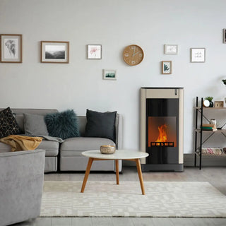 Stufa policombustibile Girolami Furni 18 avorio 18 kW idro + kit acs Girolami