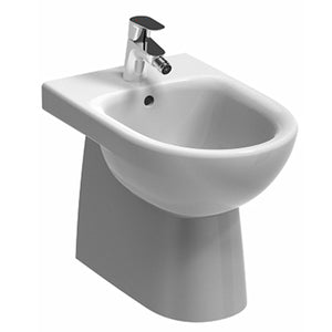Bidet a pavimento Geberit Selnova filo muro bianco lucido