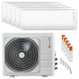Condizionatore Clivet Cristallo 2 penta split 9000+9000+9000+12000+12000 BTU inverter A++ wifi unità esterna 12.3 kW