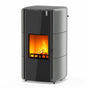 Stufa Policombustibile Girolami Edge 14 15 kW Idro con kit a.c.s. - grigio Girolami