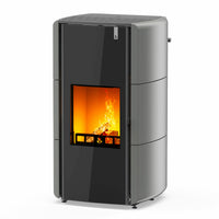 Stufa Policombustibile Girolami Edge 14 15 kW Idro con kit a.c.s. - grigio