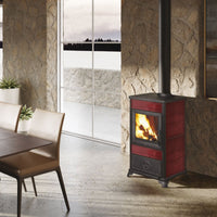 Stufa a legna FANCY EVO EK63 - Gruppo Edilkamin 11 kW ad aria Bordeaux