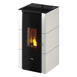 Stufa a pellet CADEL Cristal 7 ad aria 7 kW - WiFi BIANCO  Cadel