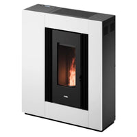 Stufa a pellet Cadel Vesta Plus 11 Autoclean canalizzata 10,5 kW Wi-Fi metallo bianco