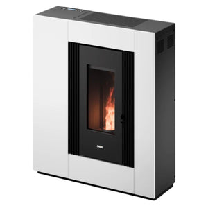 Stufa a pellet Cadel Vesta Plus 11 Autoclean canalizzata 10,5 kW Wi-Fi metallo bianco