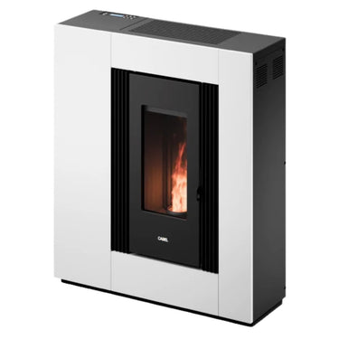 Stufa a pellet Cadel Vesta Plus 11 Autoclean canalizzata 10,5 kW Wi-Fi metallo bianco