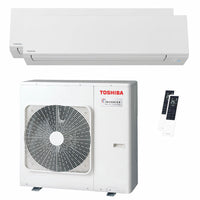 Condizionatore Toshiba SHORAI Edge White dual split 18000+18000 BTU inverter A++ wifi unità esterna 10 kW