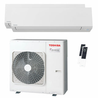 Condizionatore Toshiba SHORAI Edge White dual split 18000+18000 BTU inverter A++ wifi unità esterna 10 kW