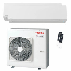 Condizionatore Toshiba SHORAI Edge White dual split 12000+18000 BTU inverter A+++ wifi unità esterna 8 kW