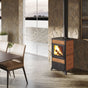 Stufa a legna FANCY EVO EK63 - Gruppo Edilkamin 11 kW ad aria Cuoio