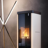 Stufa policombustibile Girolami Soft 18 avorio 18 kW idro + kit acs