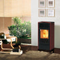Stufa a pellet Italiana Camini Piro2 7 kW ad aria bordeaux Italiana Camini