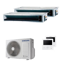 Condizionatore Samsung canalizzabile dual split 9000+12000 BTU inverter A+++ unità esterna 5 kW