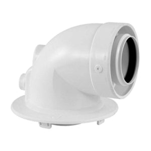 Curva coassiale 90° ribassata Ø 60/100 scarico fumi caldaia a condensazione Baxi
