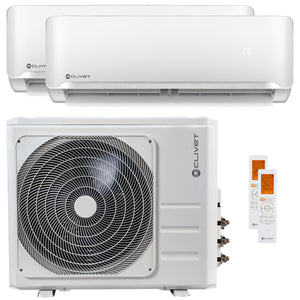 Condizionatore Clivet Essential 2 dual split 18000+18000 BTU inverter A++ unità esterna 10,5 kW