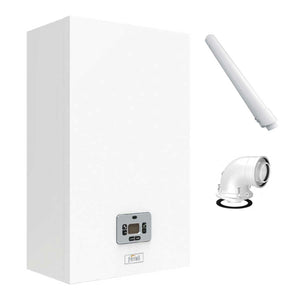Caldaia Ferroli Theta 24 C a condensazione 20 kW camera stagna metano-gpl con kit scarico fumi coassiale