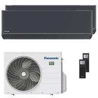 Condizionatore Panasonic Etherea dual split 12000+12000 BTU inverter A+++ wifi unità esterna 5 kW grigio grafite