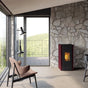 Stufa a pellet EK63 ZONE80 - gruppo Edilkamin - 7,6 kW ad aria Bordeaux