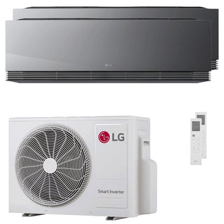 Condizionatore LG ARTCOOL Mirror AI dual split 12000+12000 BTU inverter A+++ wifi unità esterna 5.3 kW LG