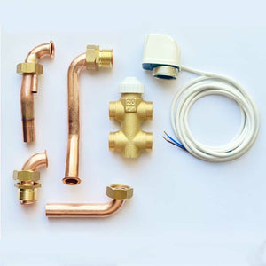 Kit valvola a tre vie 3V2X per ventilconvettori Clivet Aura attacchi acqua destri 3/4"