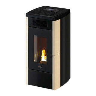 Stufa a pellet Cadel Atena Plus 14 ad aria canalizzata 14 kW - WiFi MAIOLICA AVORIO Cadel