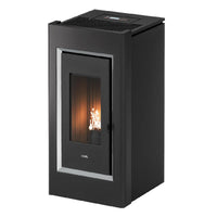 Stufa a pellet CADEL Prince 11 kW antracite ad aria con wi-fi Cadel