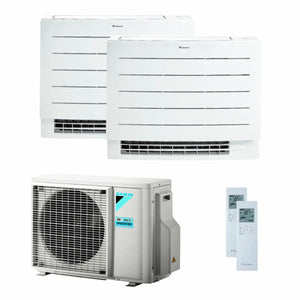 Condizionatore Daikin Perfera Floor dual split 7000+7000 BTU inverter A+++ wifi unità esterna 4,0 kW Daikin