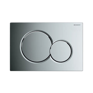 Placca Geberit Sigma 01 cromato lucido per risciacquo a due quantità
