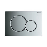 Placca Geberit Sigma 01 cromato lucido per risciacquo a due quantità