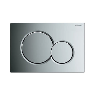 Placca Geberit Sigma 01 cromato lucido per risciacquo a due quantità