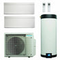 Daikin Multi+ sistema di climatizzazione e acqua calda sanitaria dual split - Unità interne Stylish bianco 7000+7000 BTU - Serbatoio 120 l Daikin