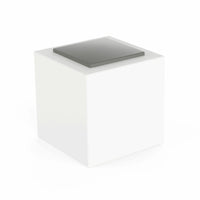 Cubo luminoso da giardino Arkema Iris SL  in resina LLDPE con pannello fotovoltaico