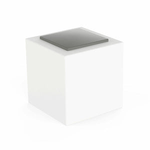 Cubo luminoso da giardino Arkema Iris SL  in resina LLDPE con pannello fotovoltaico
