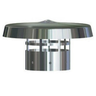 Cappello cinese per scarico fumi caldaia a condensazione diam. 100 mm. inox