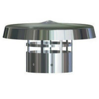 Cappello cinese per scarico fumi caldaia a condensazione diam. 100 mm. inox