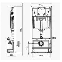 Trituratore WC SFA Saniwall Pro UP Piastrellabile - con telaio ad incasso per WC sospeso e bagno completo 