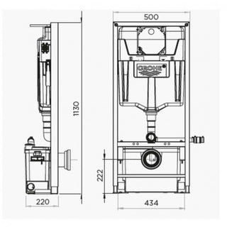 Trituratore WC SFA Saniwall Pro UP Piastrellabile - con telaio ad incasso per WC sospeso e bagno completo 
